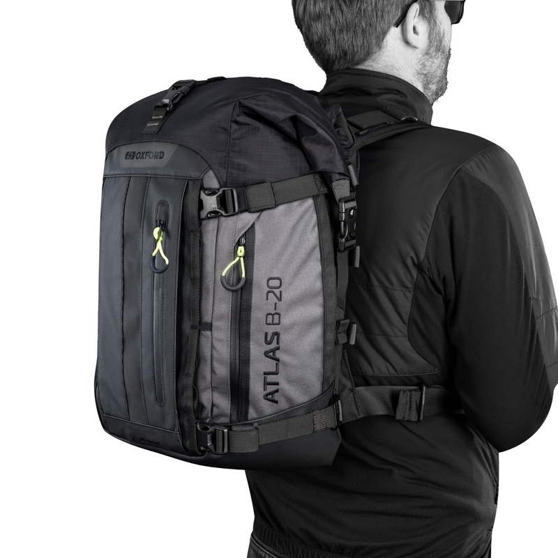 Motorradtasche Oxford Atlas B-20 Advanced Rucksack 20 l grau - II. Qualität