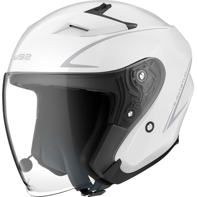 Offener Motorradhelm SENA Outstar S glänzend weiß - II. Qualität