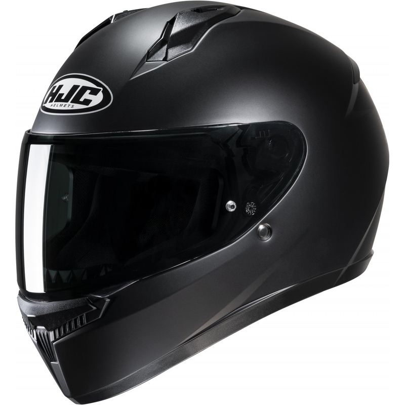 HJC C10 Solid halbflacher Integralhelm Motorrad schwarz - II. Qualität
