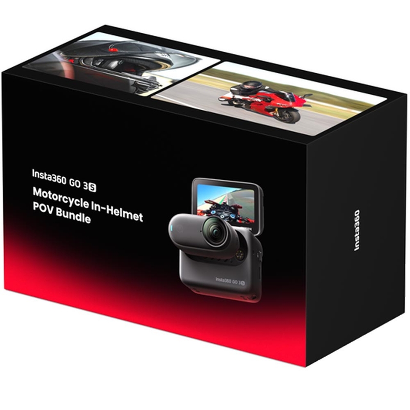 Insta360 GO 3S Motorrad-In-Helm-POV-Bundle-Actionkamera Schwarz