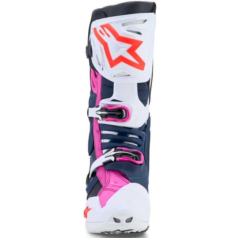 Alpinestars TECH 10 Supervented Motocross-Stiefel dunkelblau-weiß-schwarz-lila