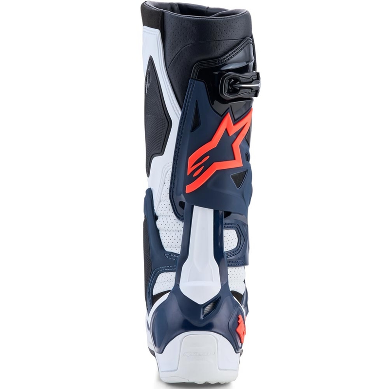 Alpinestars TECH 10 Supervented Motocross-Stiefel dunkelblau-weiß-schwarz-lila