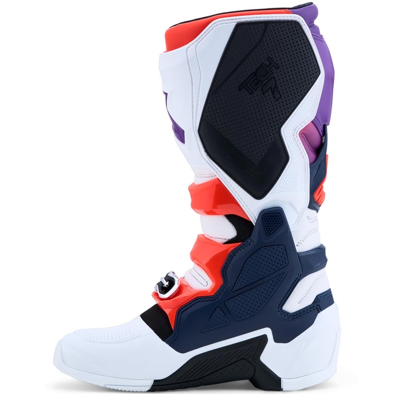 Alpinestars TECH 7 Motocross-Stiefel lila-weiß-dunkelblau-fluoreszierend rot