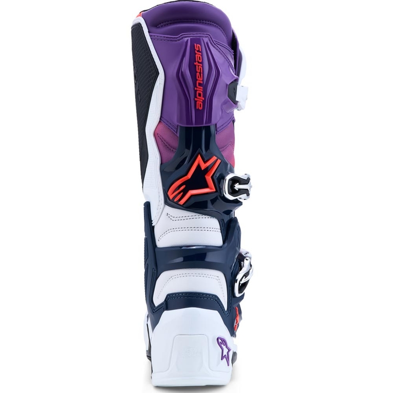 Alpinestars TECH 7 Motocross-Stiefel lila-weiß-dunkelblau-fluoreszierend rot