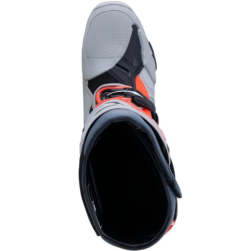Alpinestars Tech 10 Enduro Motorradstiefel Grau-Dunkelgrau-Fluorot