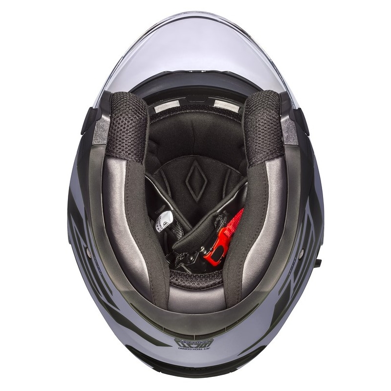 Cassida Jet Tech Corso Open Motorradhelm Schwarz und Grau