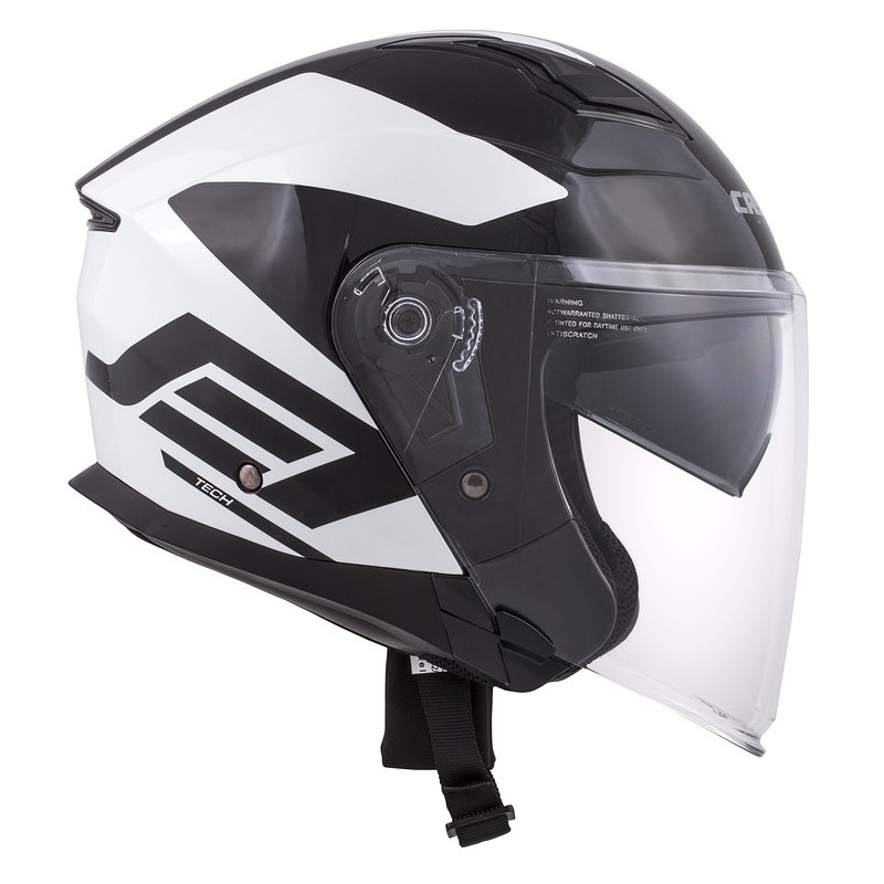 Cassida Jet Tech Corso Open Motorradhelm schwarz und weiß