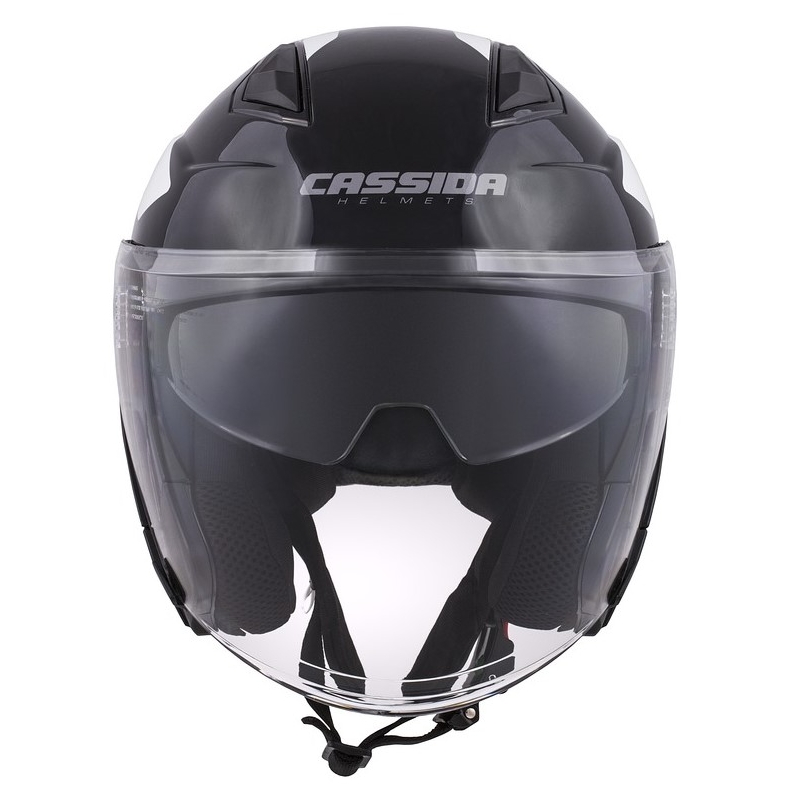 Cassida Jet Tech Corso Open Motorradhelm schwarz und weiß