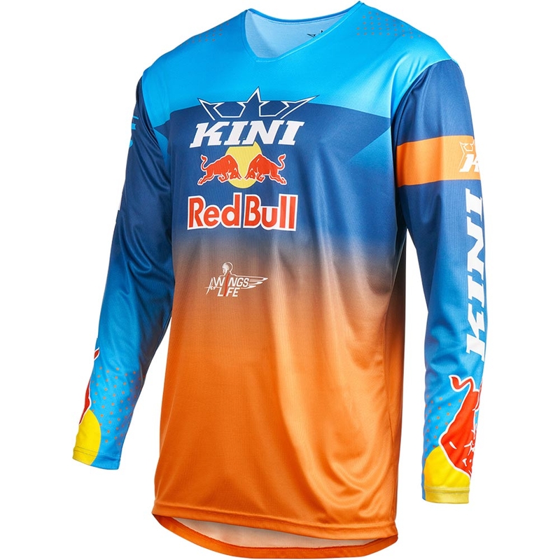 Motocross-Trikot KINI Red Bull 1.0 Rallye blau-orange