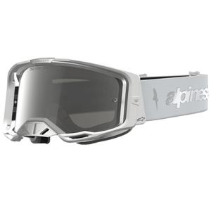 Alpinestars Vision 8 Amber weiß-silberne Motocross-Brille