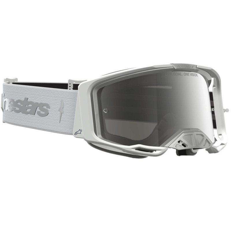 Alpinestars Vision 8 Amber weiß-silberne Motocross-Brille