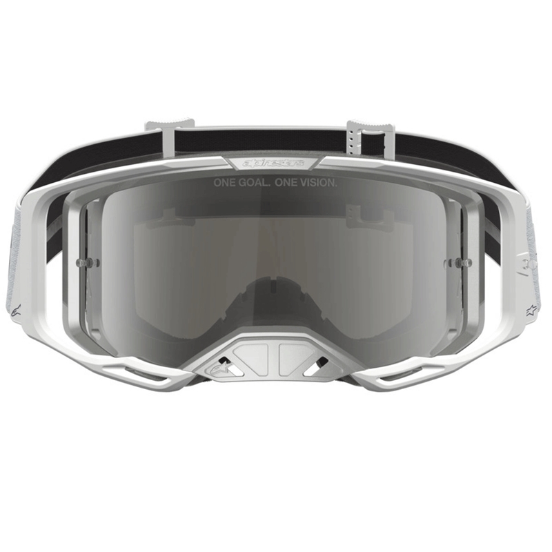 Alpinestars Vision 8 Amber weiß-silberne Motocross-Brille