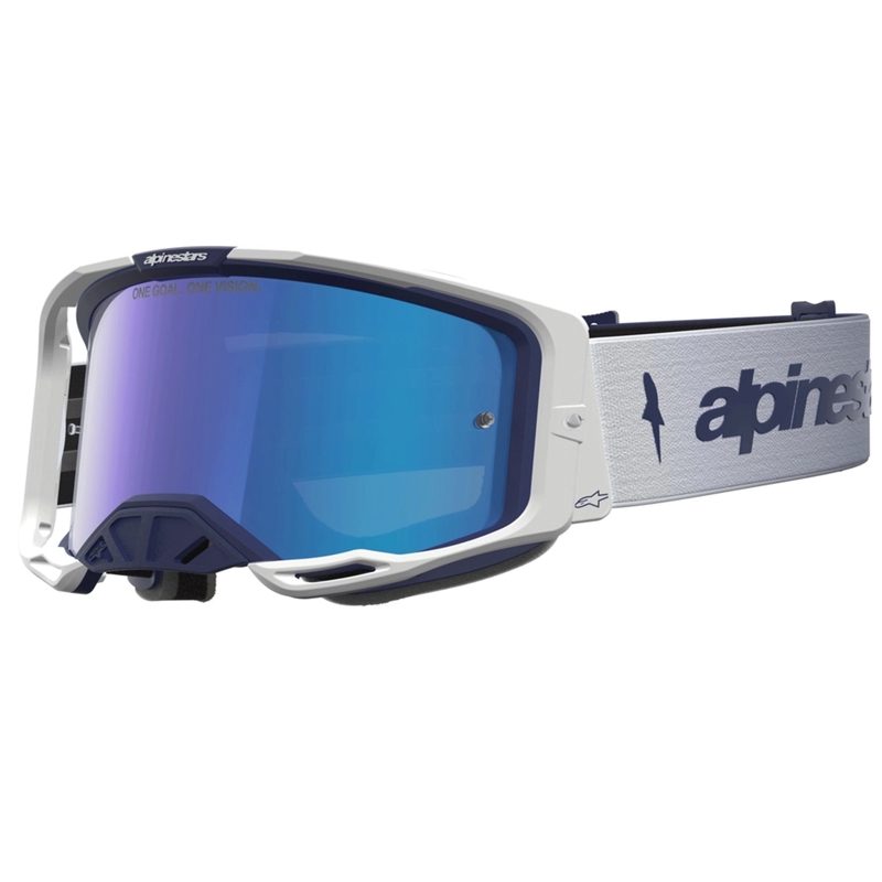 Alpinestars Vision 8 Amber blau-weiße Motocross-Brille