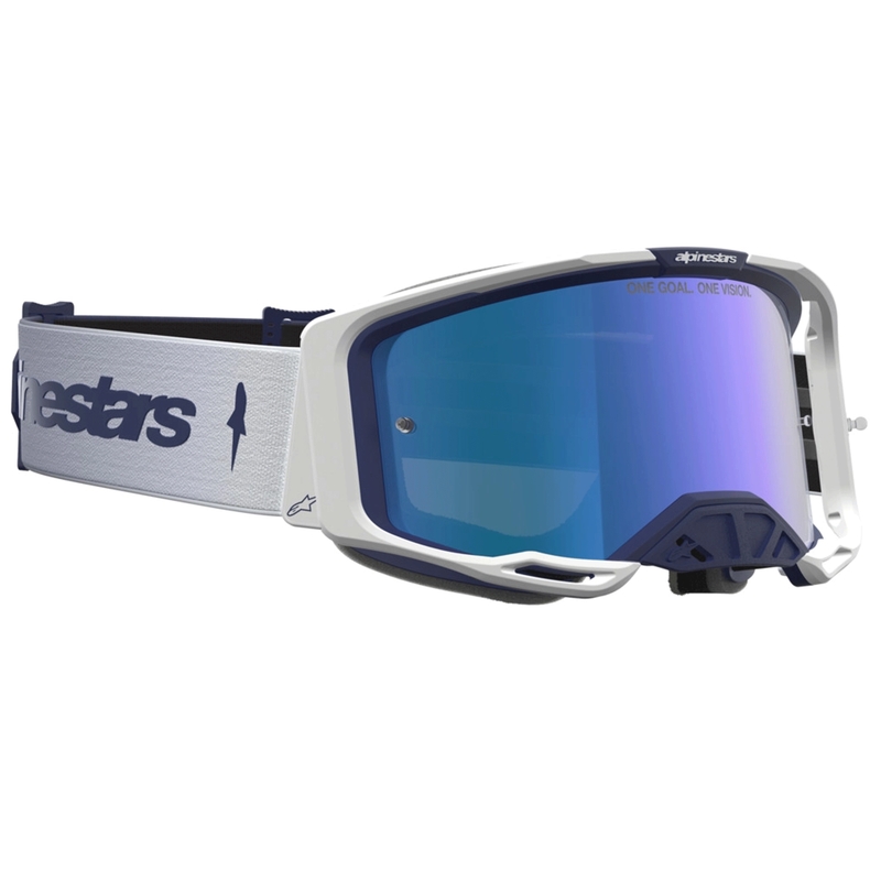 Alpinestars Vision 8 Amber blau-weiße Motocross-Brille