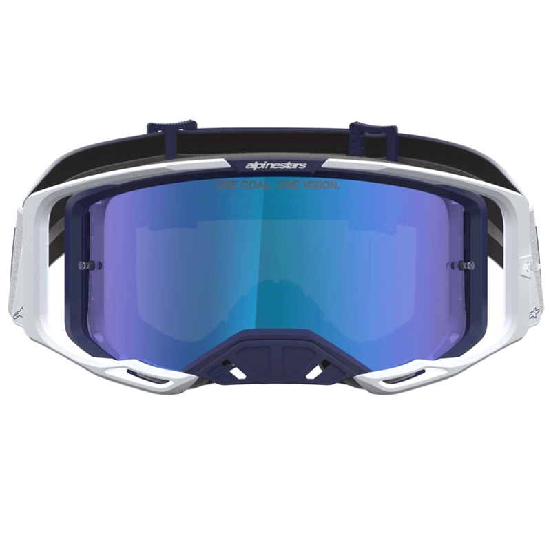 Alpinestars Vision 8 Amber blau-weiße Motocross-Brille
