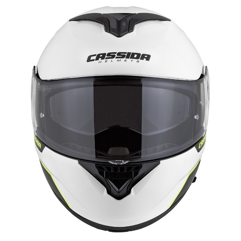 Cassida Compress 2.0 Refraction weiß-schwarz-fluo gelb Motorradhelm