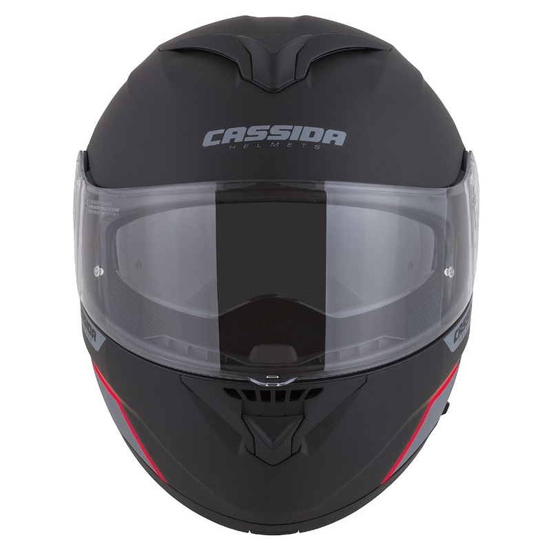 Cassida Compress 2.0 Refraction schwarz-grau-rot klappbarer Motorradhelm