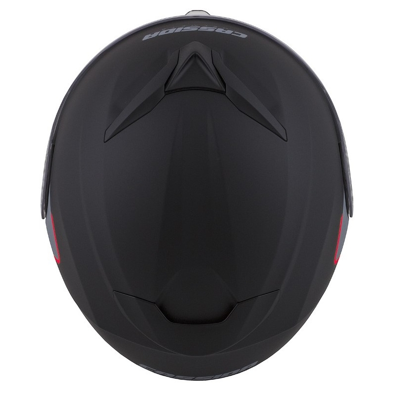 Cassida Compress 2.0 Refraction schwarz-grau-rot klappbarer Motorradhelm