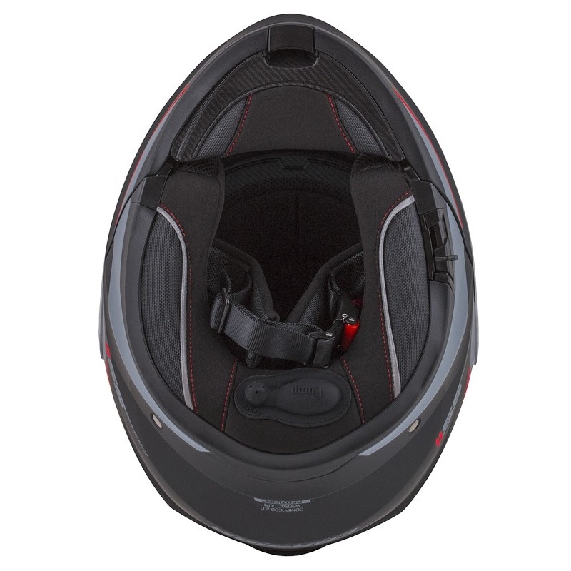 Cassida Compress 2.0 Refraction schwarz-grau-rot klappbarer Motorradhelm
