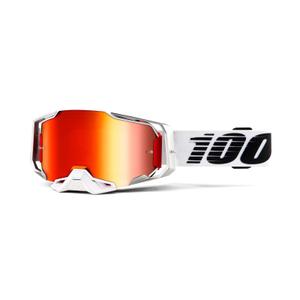 Motocrossbrille 100% ARMEGA Lightsaber (rot verchromtes Plexiglas)