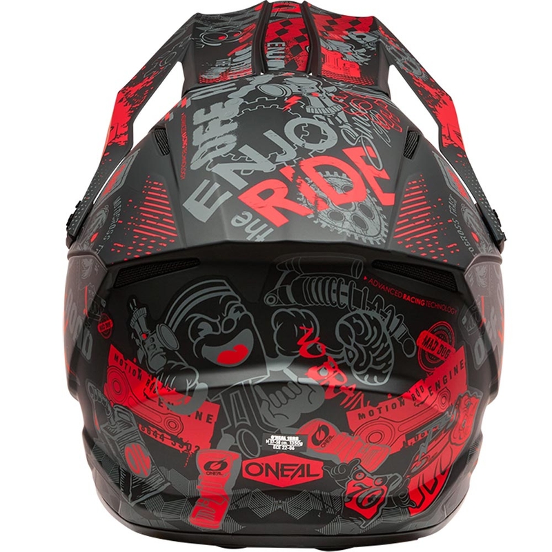 Motocross-Helm O'Neal 1SRS Vibrant matt schwarz-rot