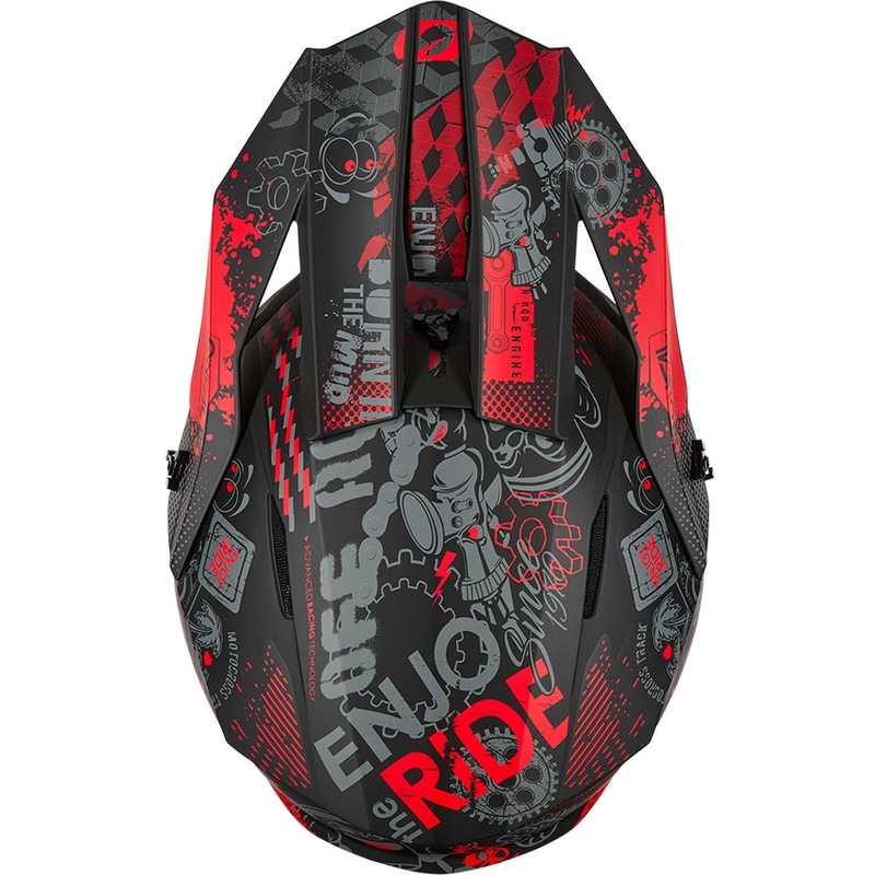 Motocross-Helm O'Neal 1SRS Vibrant matt schwarz-rot