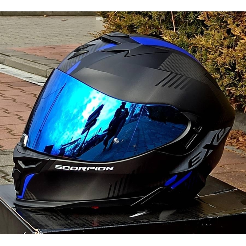 Blaues Iridium-Visier Scorpion EXO-1400/R1/520 AIR/391 Maxvision KDF16-1