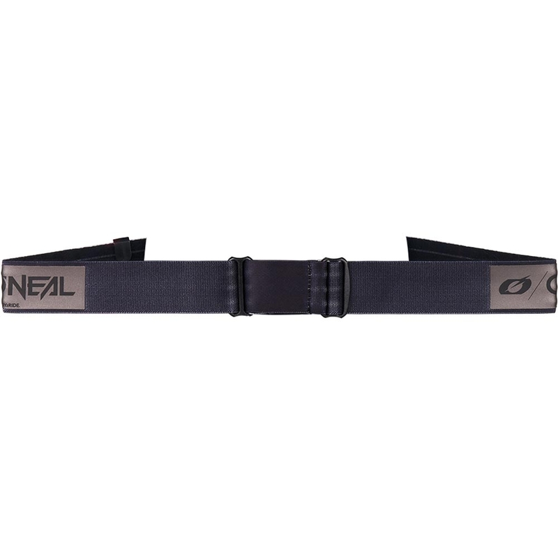 Motocross-Brille O'Neal B-22 Core, schwarz-grau mit verspiegeltem silbernem Plexiglas