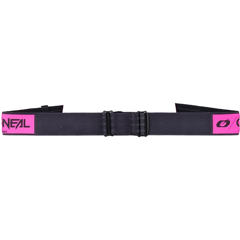 Motocross-Brille O'Neal B-22 Core, schwarz-pink mit klarem Plexiglas