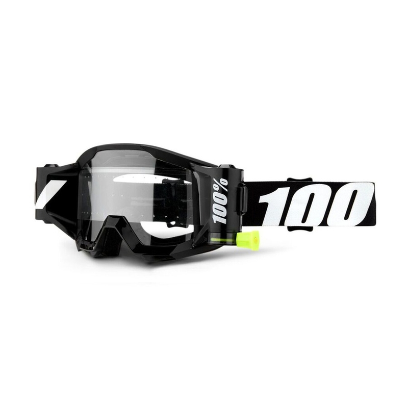 100% Strata Forecast Outlaw Motocross-Brille Schwarz (Plexiglas klar)