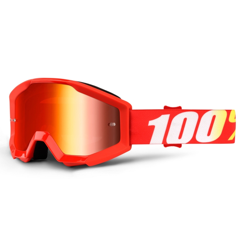 Kinder-Motocross-Brille 100% Strata Furnace (rotes Plexiglas)