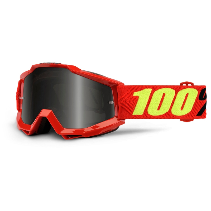 Motocrossbrille 100% Accuri Sand Saarinen (Rauch + klares Plexiglas)