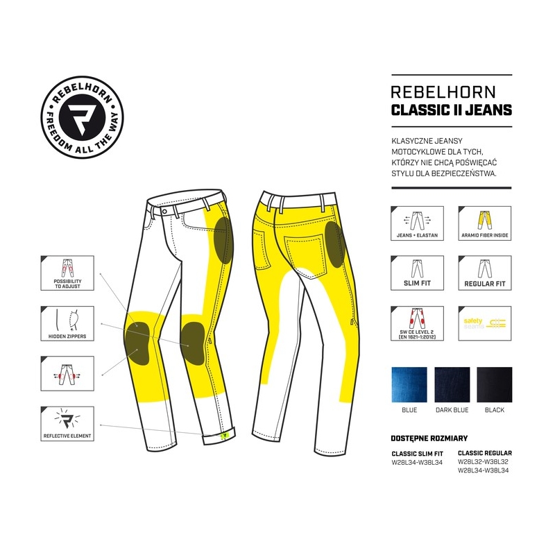Rebelhorn Classic II Blaue Motorradjeans Ausverkauf