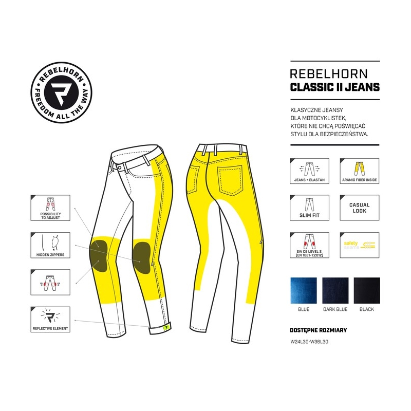 Women's Rebelhorn Classic II Schwarz Motorrad Jeans Ausverkauf