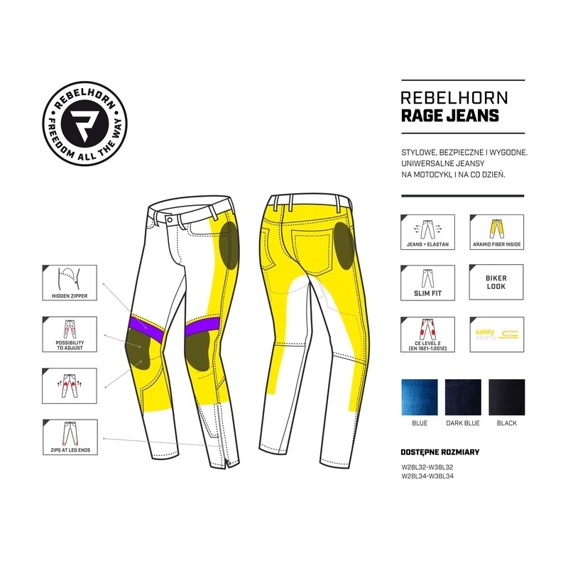 Rebelhorn Rage Blaue Motorradjeans