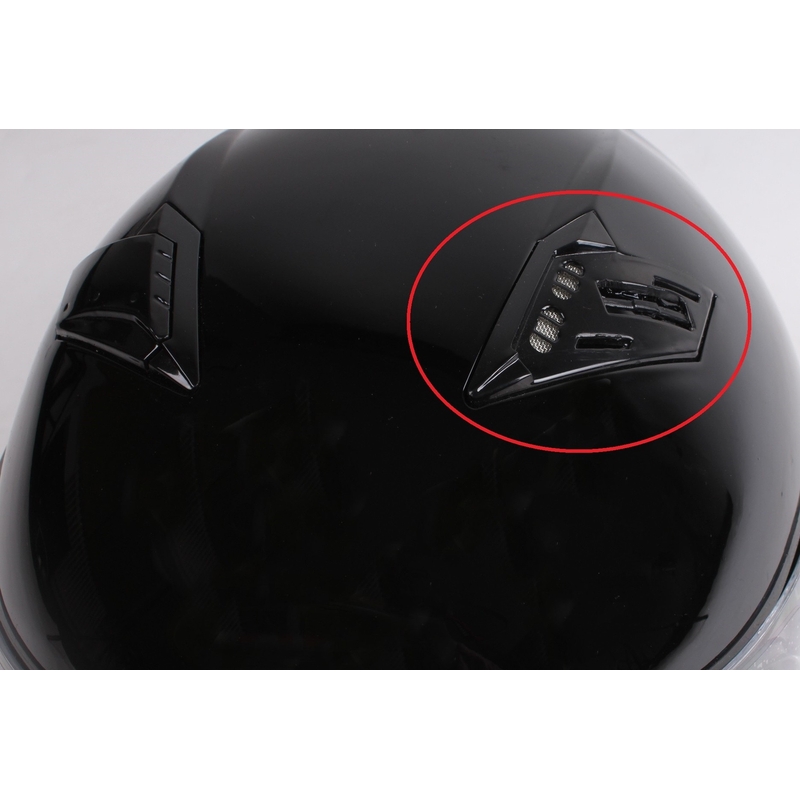 Motorradhelm Akira 2243 schwarz glänzend - Klasse II