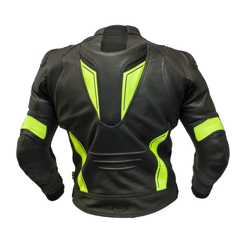 Motorradjacke Ozone Volt schwarz-fluorgelb