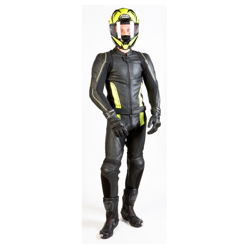 Motorradjacke Ozone Volt schwarz-fluorgelb