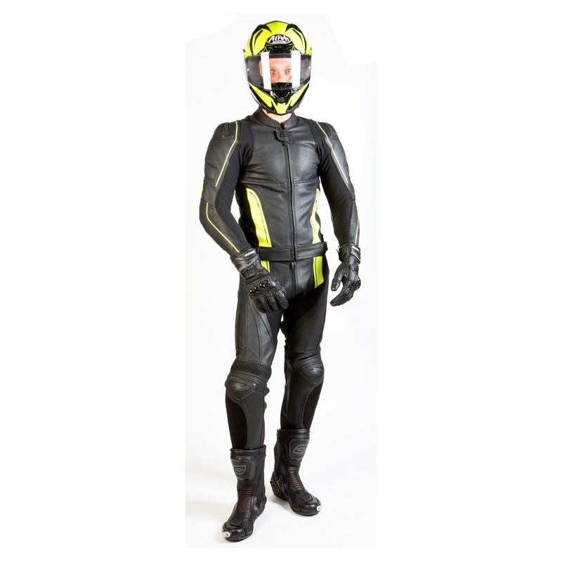 Ozone Volt Schwarz-Fluo Gelb Motorradhosen Ausverkauf