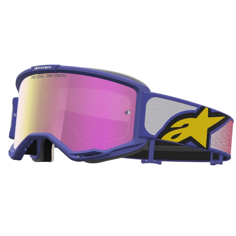 Alpinestars Vision 5 Drag Motocross-Brille rot-lila