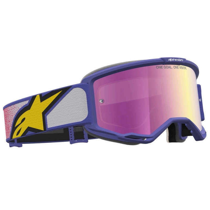 Alpinestars Vision 5 Drag Motocross-Brille rot-lila