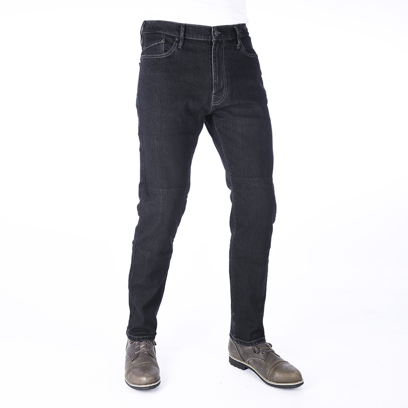 Oxford Original Approved Slim Fit Schwarze Motorradjeans