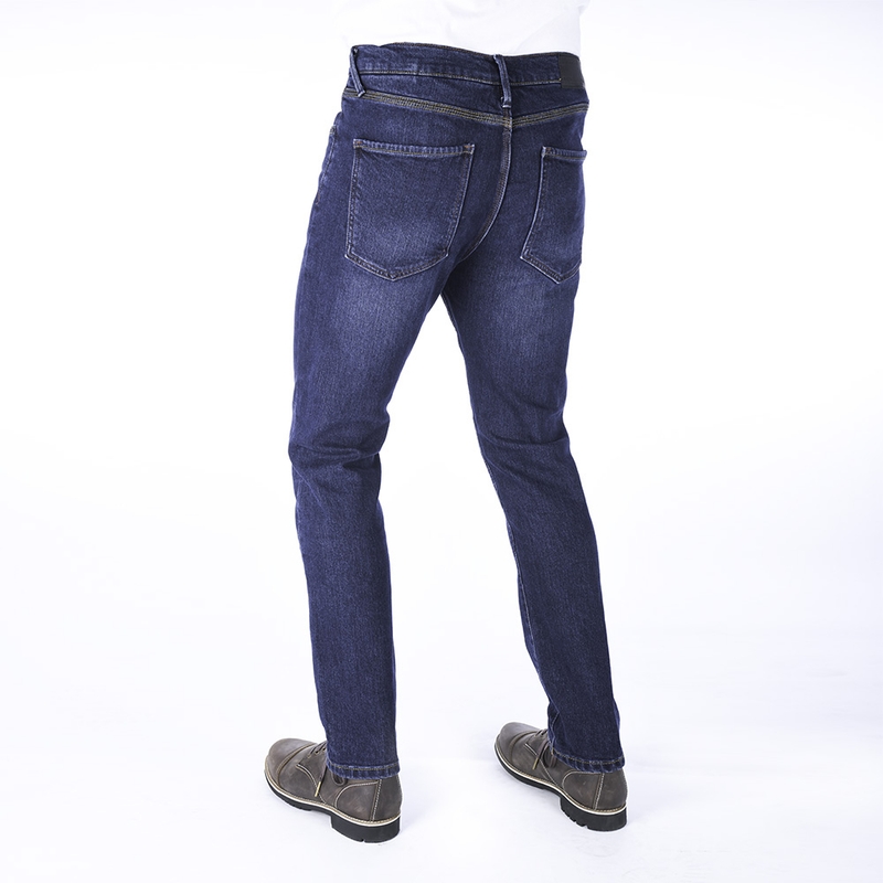 Oxford Original Approved Slim Fit Cropped Motorcycle Jeans Blau Ausverkauf