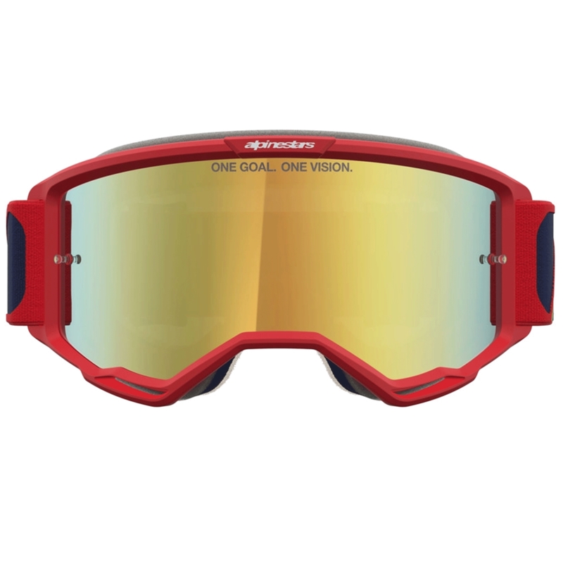 Alpinestars Vision 5 Drag Motocross-Brille rot-blau-fluoreszierend gelb