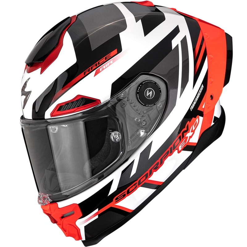Scorpion EXO-RACE Air Carbon Fury Integralhelm, weiß-silber-rot