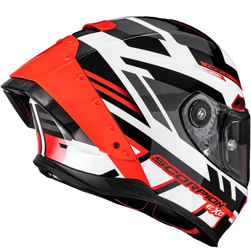 Scorpion EXO-RACE Air Carbon Fury Integralhelm, weiß-silber-rot