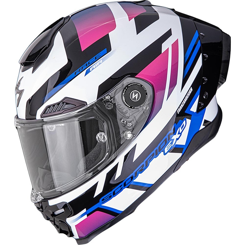 Scorpion EXO-RACE Air Carbon Fury Integralhelm, weiß-rosa-blau