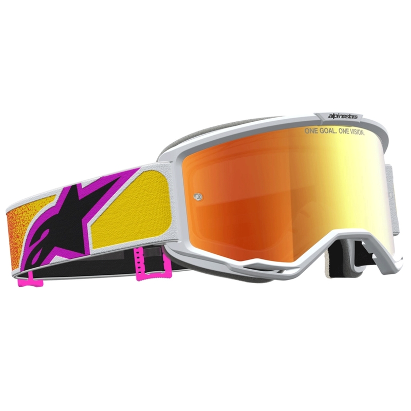 Alpinestars Vision 5 Drag Motocross-Brille orange-rot
