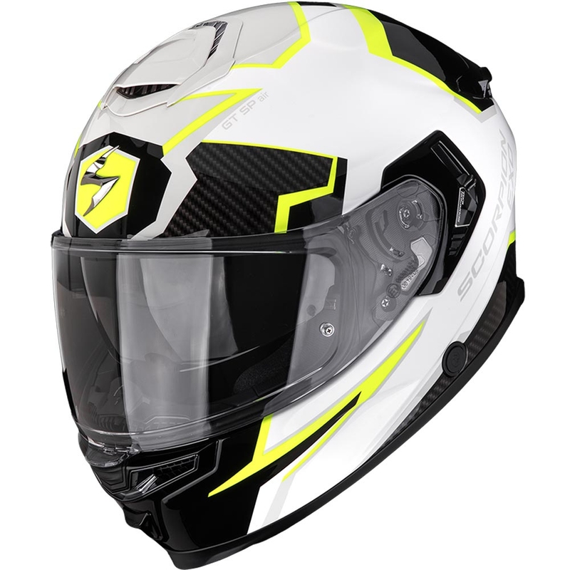 Scorpion EXO-GT SP Air Atlas Integralhelm, weiß-schwarz-fluoreszierend gelb