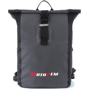 MotoZem wasserdichter Rucksack schwarz-grau